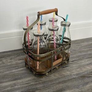 Pier 1 milk bottle set